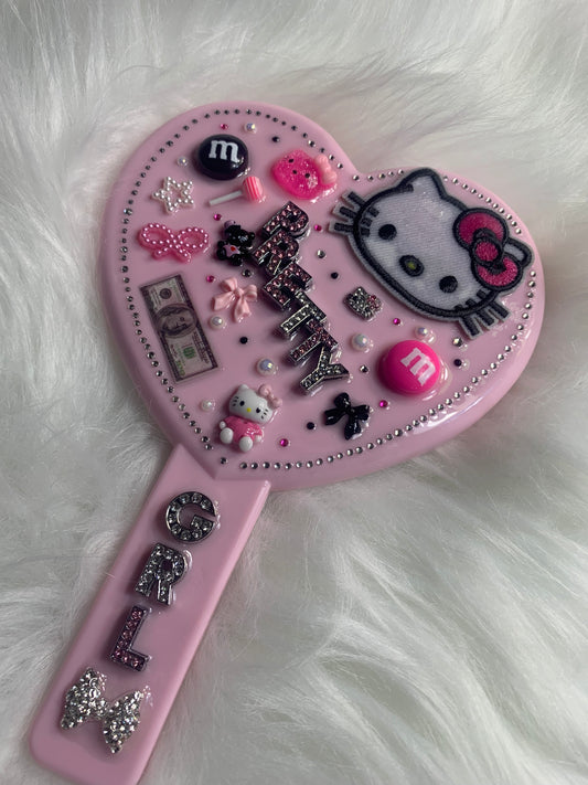 Pink Heart Junk Mirror