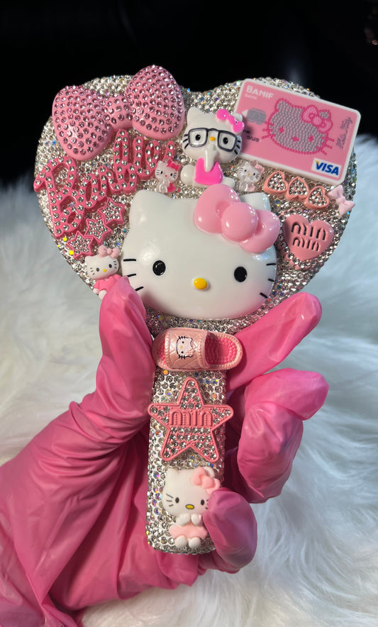 Bling Heart Junk Mirror